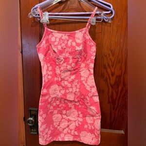Vintage Y2K pink floral mini dress blue asphalt